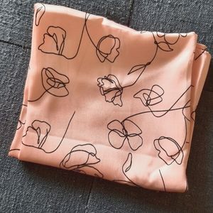 Doodle Pale Pink Square Scarf